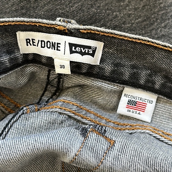 Re/Done | Skirts | New Redone Levis Distressed Raw Hem High Rise Button ...